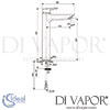 Ideal Standard Tesi Single Lever Basin Mixer Vessel Tap Dimensions